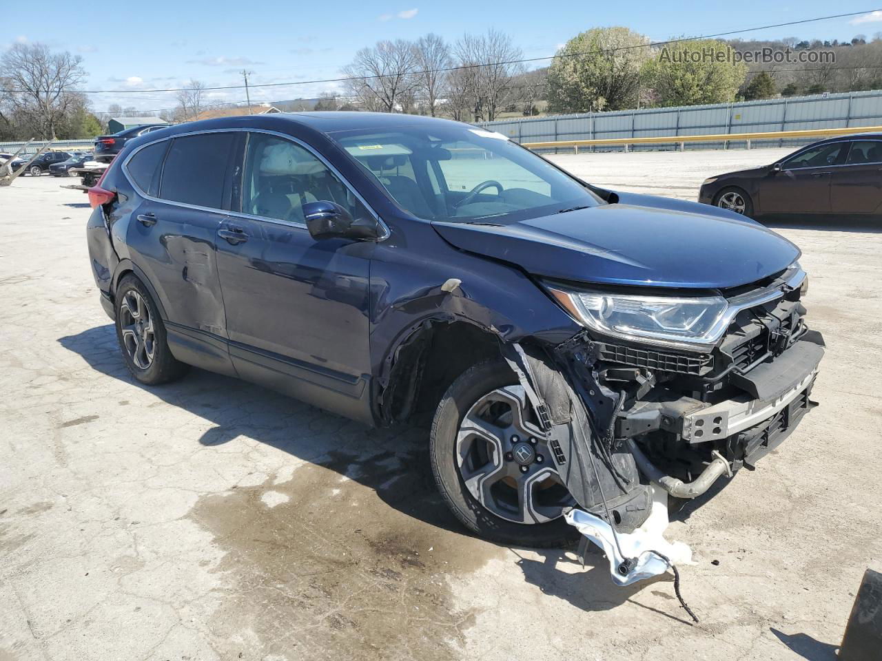 2017 Honda Cr-v Ex Синий vin: 2HKRW2H53HH616680