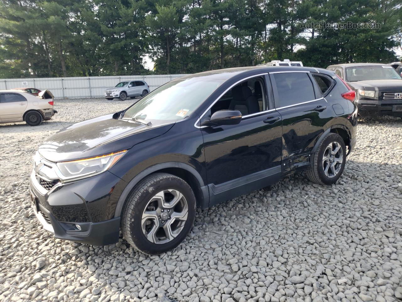 2017 Honda Cr-v Ex Черный vin: 2HKRW2H53HH647976