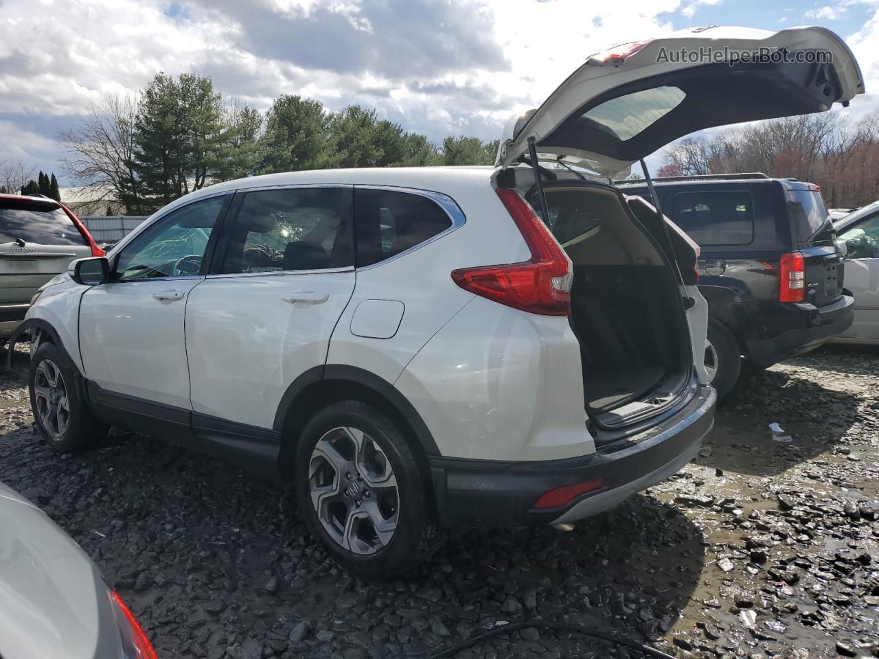 2017 Honda Cr-v Ex White vin: 2HKRW2H54HH617417