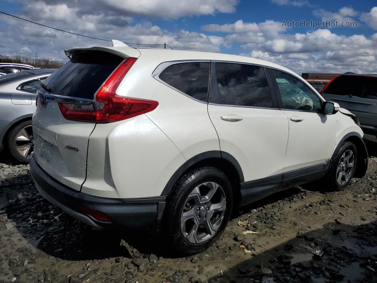 2017 Honda Cr-v Ex White vin: 2HKRW2H54HH617417