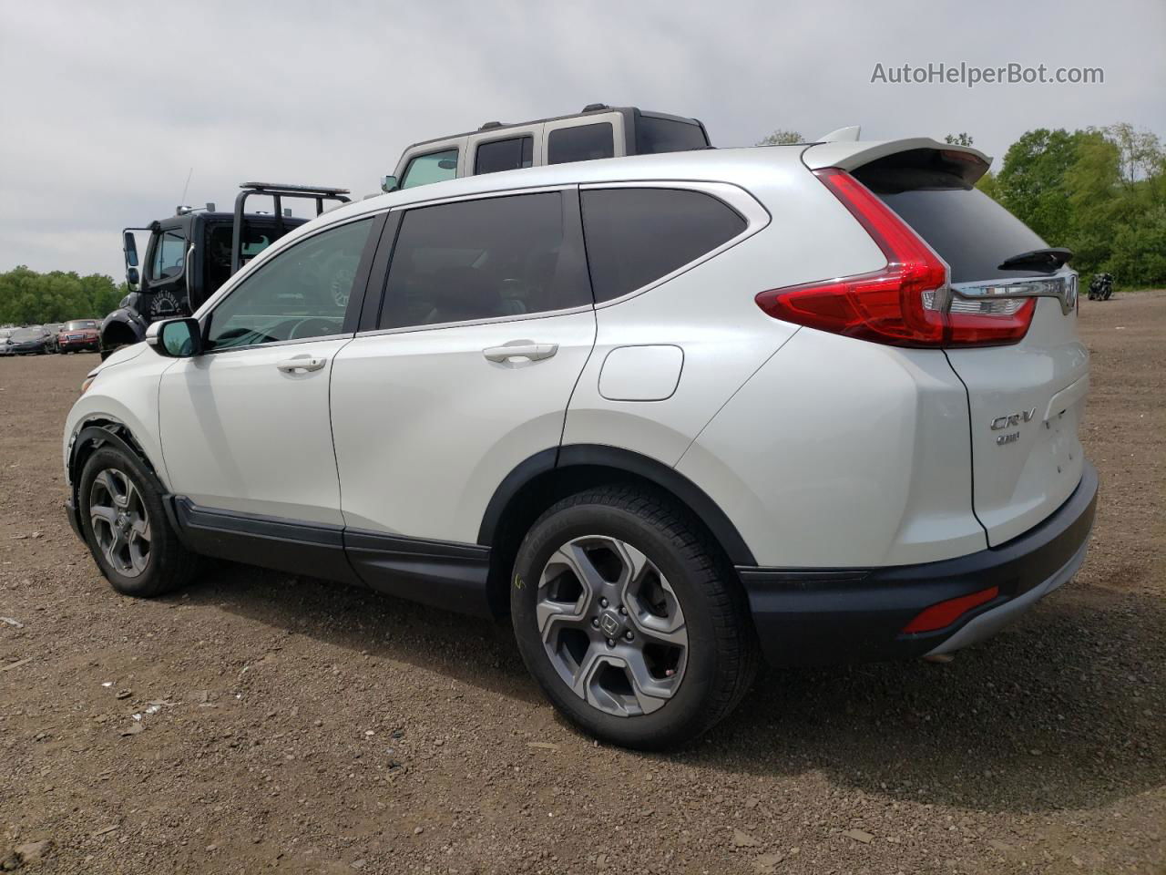 2017 Honda Cr-v Ex White vin: 2HKRW2H54HH655763