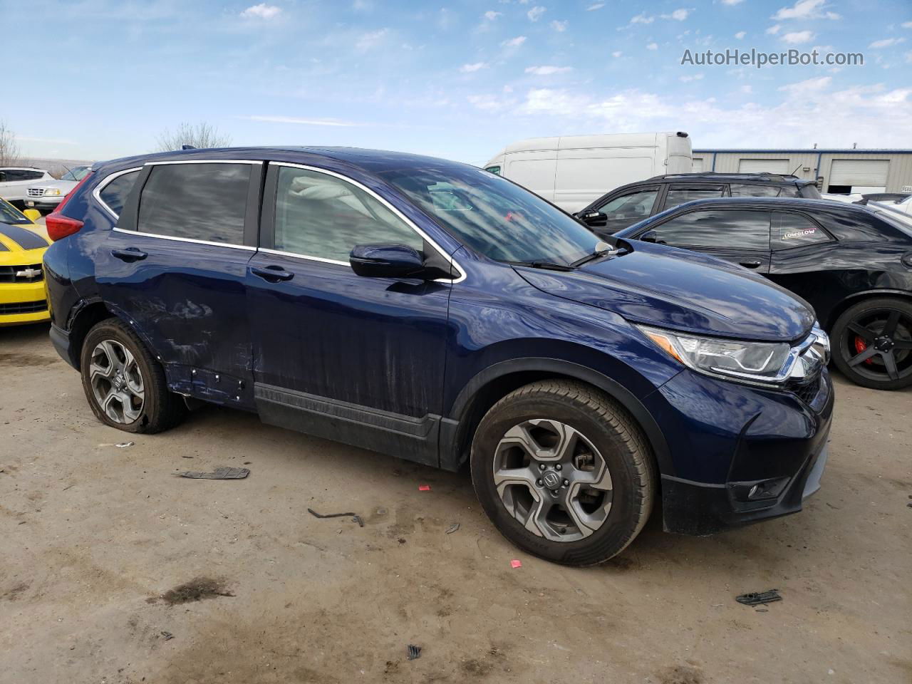 2017 Honda Cr-v Ex Blue vin: 2HKRW2H54HH659943