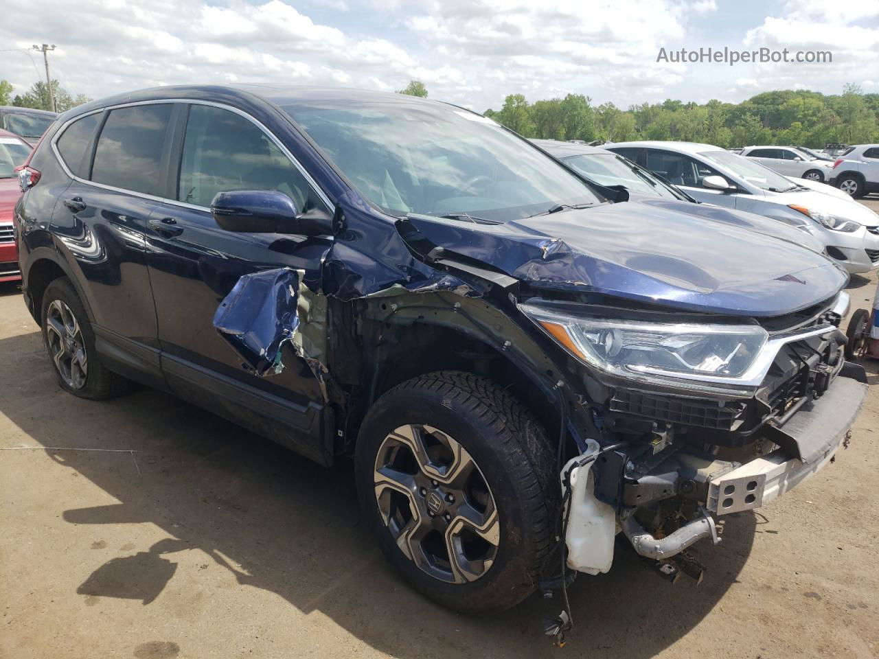 2018 Honda Cr-v Ex Blue vin: 2HKRW2H54JH621442