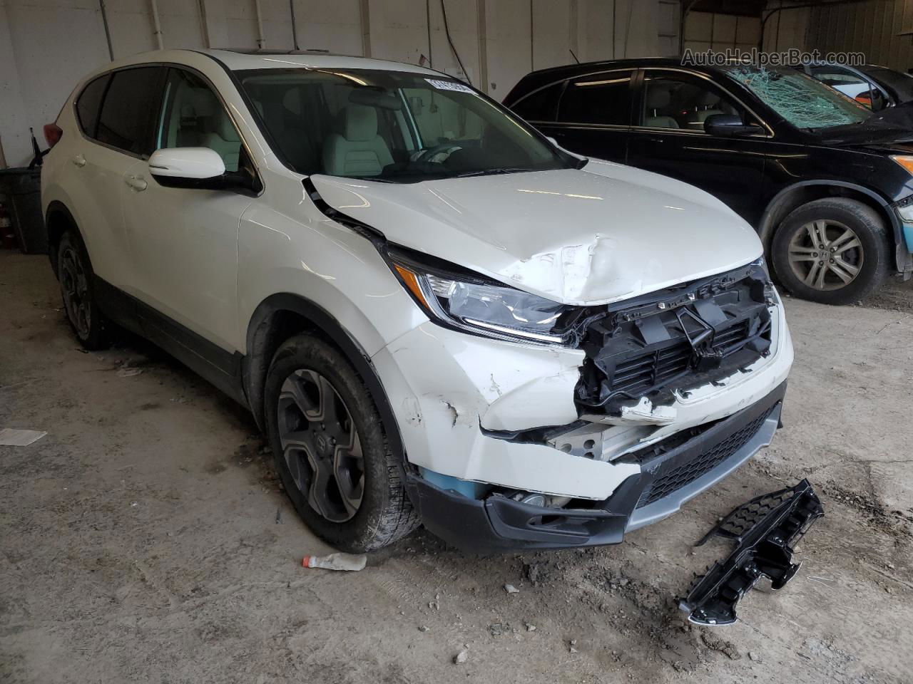 2018 Honda Cr-v Ex White vin: 2HKRW2H54JH656689