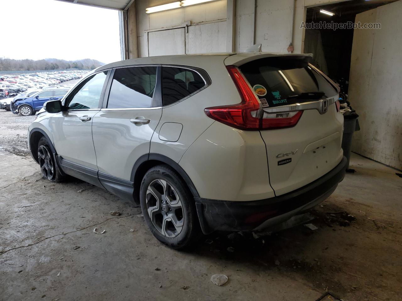 2018 Honda Cr-v Ex White vin: 2HKRW2H54JH656689