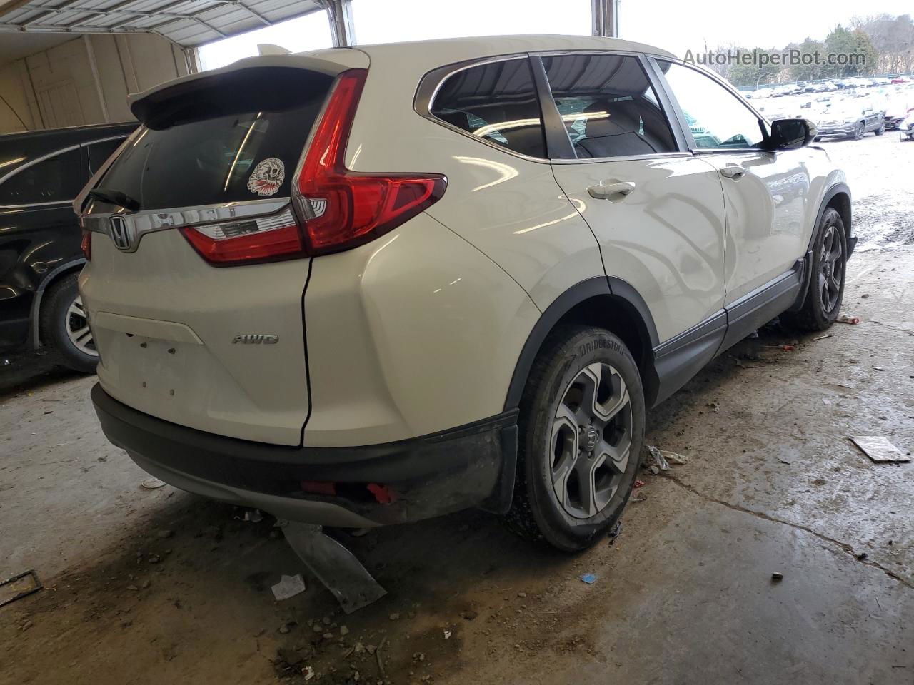 2018 Honda Cr-v Ex White vin: 2HKRW2H54JH656689