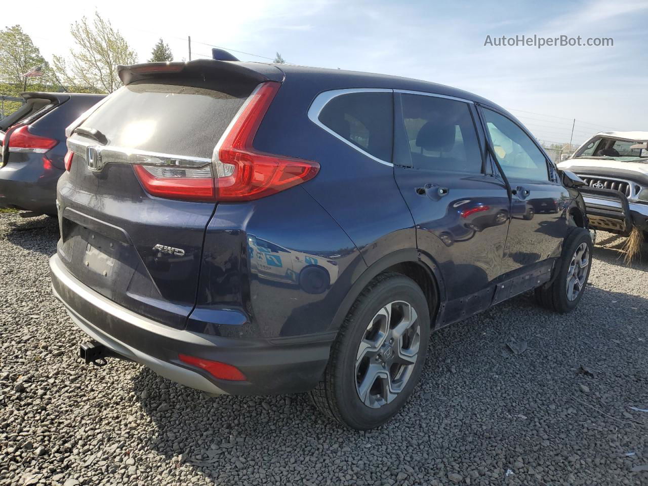 2018 Honda Cr-v Ex Blue vin: 2HKRW2H54JH679387