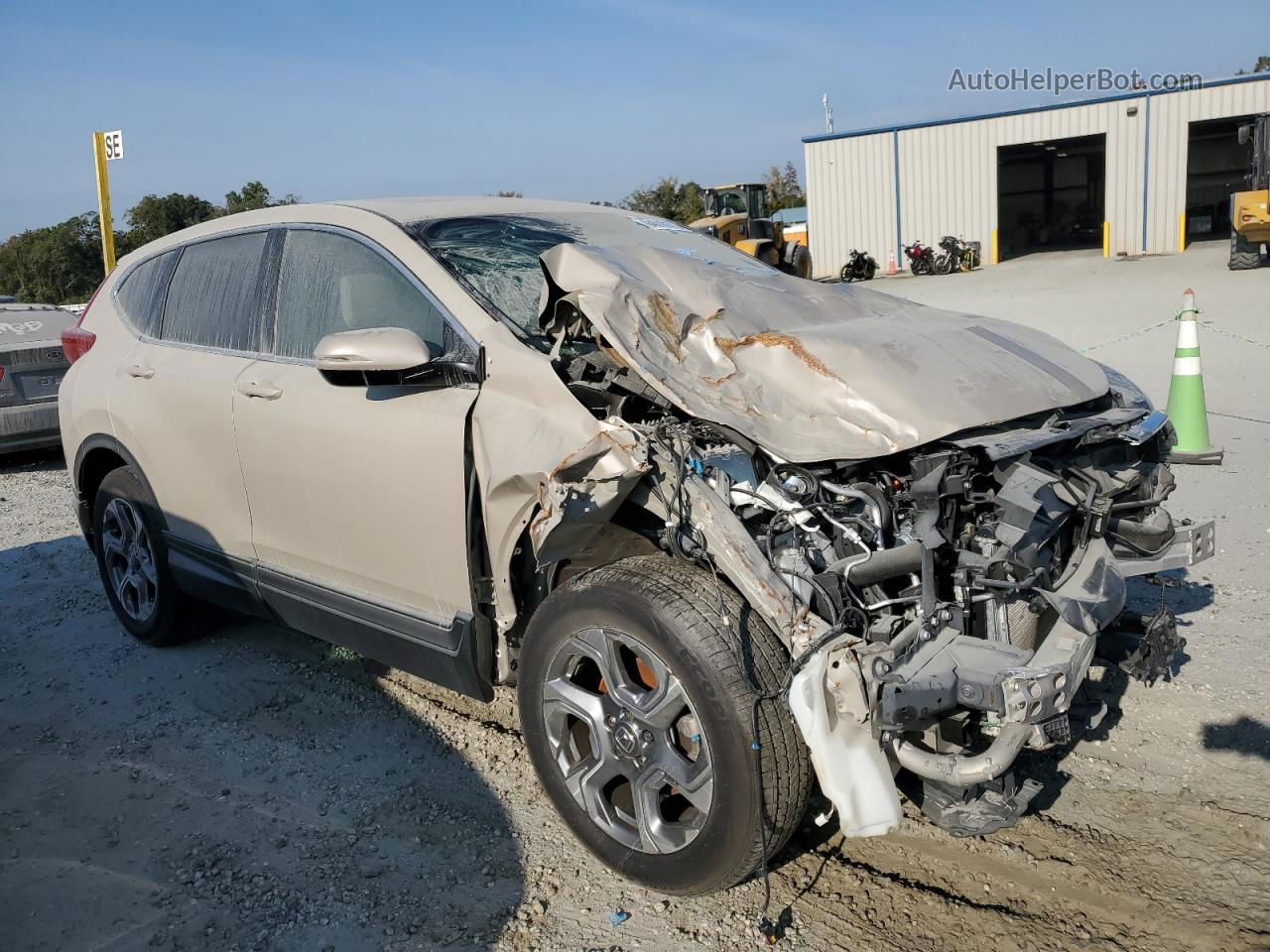 2018 Honda Cr-v Ex Beige vin: 2HKRW2H54JH683892