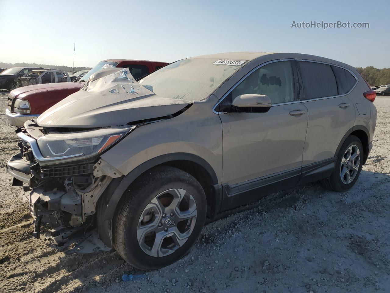 2018 Honda Cr-v Ex Beige vin: 2HKRW2H54JH683892