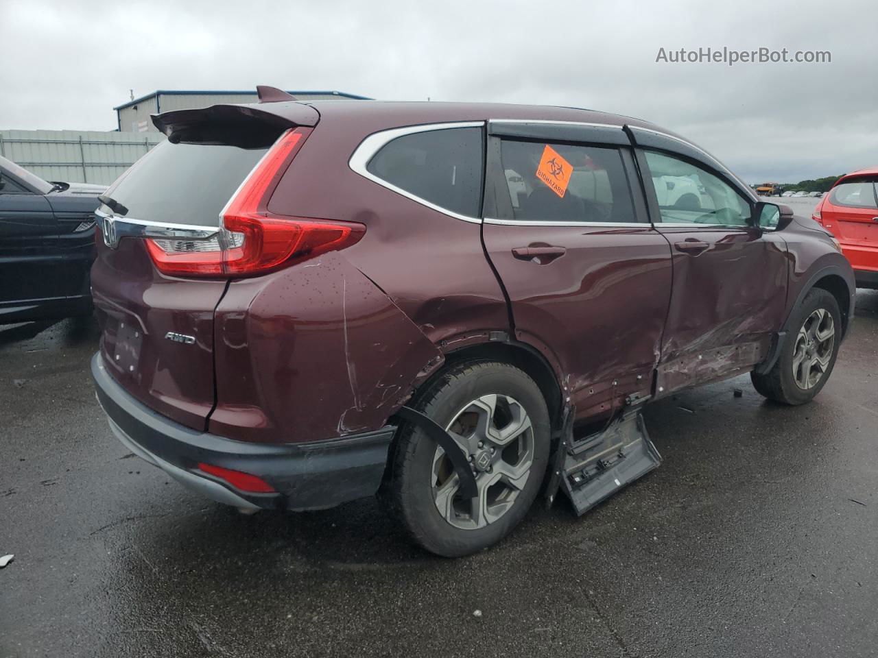 2019 Honda Cr-v Ex Red vin: 2HKRW2H54KH618039