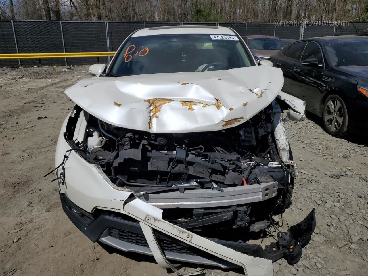 2017 Honda Cr-v Ex White vin: 2HKRW2H55HH629186