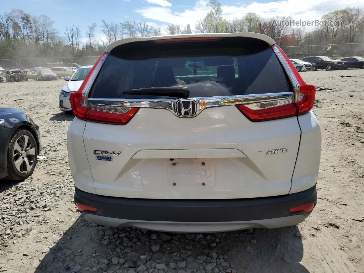 2017 Honda Cr-v Ex White vin: 2HKRW2H55HH629186