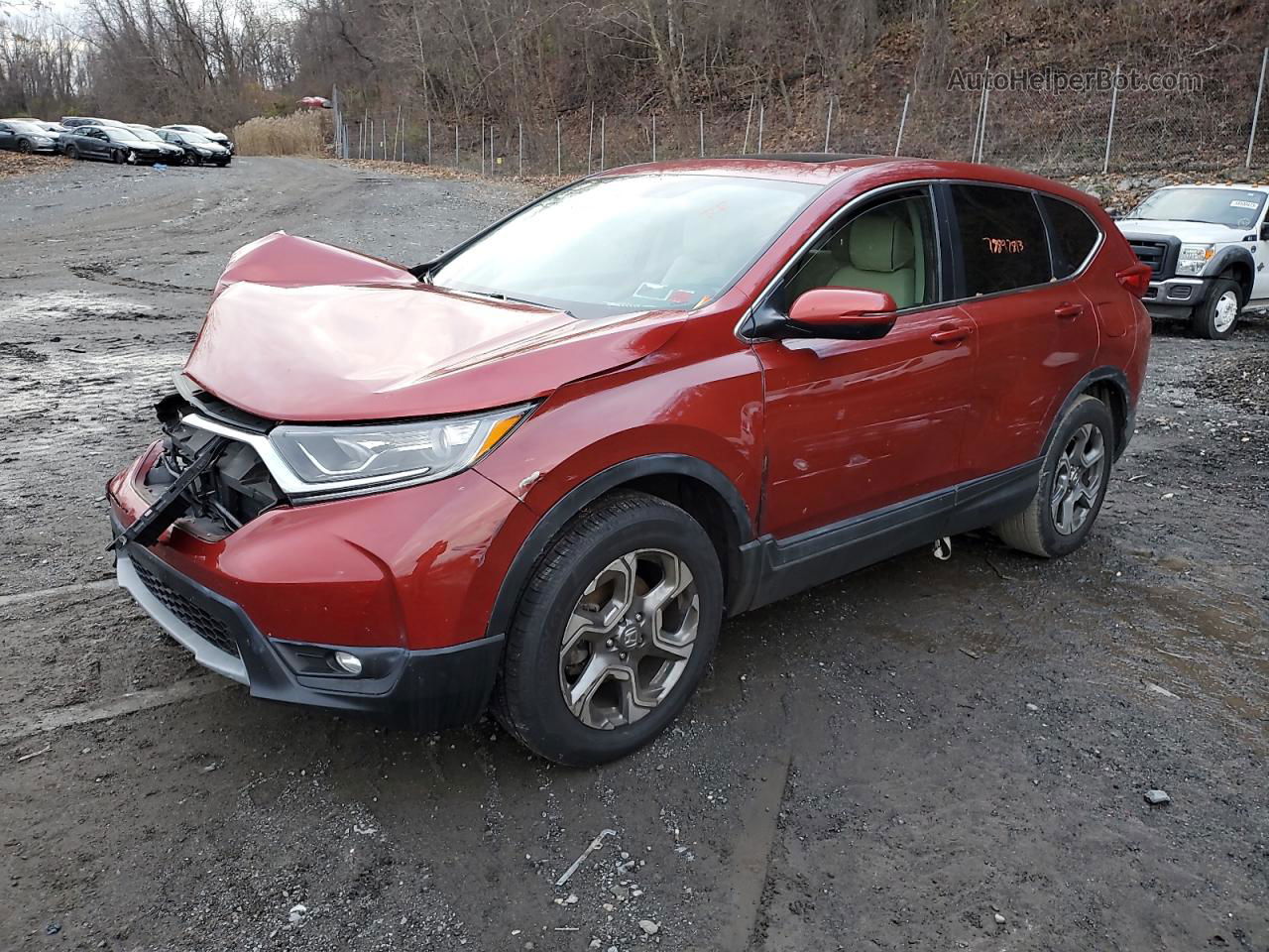 2018 Honda Cr-v Ex Red vin: 2HKRW2H55JH690804