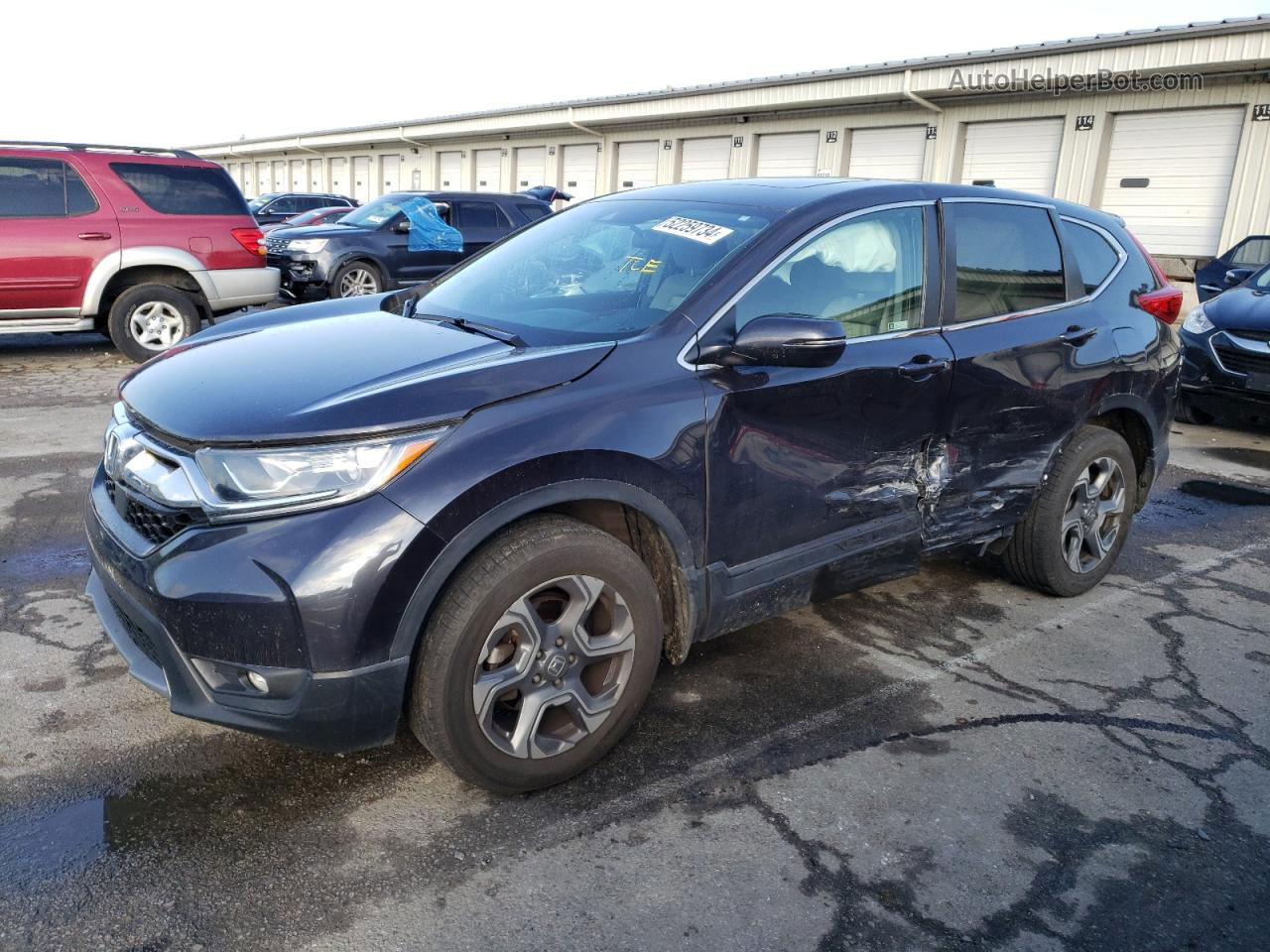 2019 Honda Cr-v Ex Gray vin: 2HKRW2H55KH657089