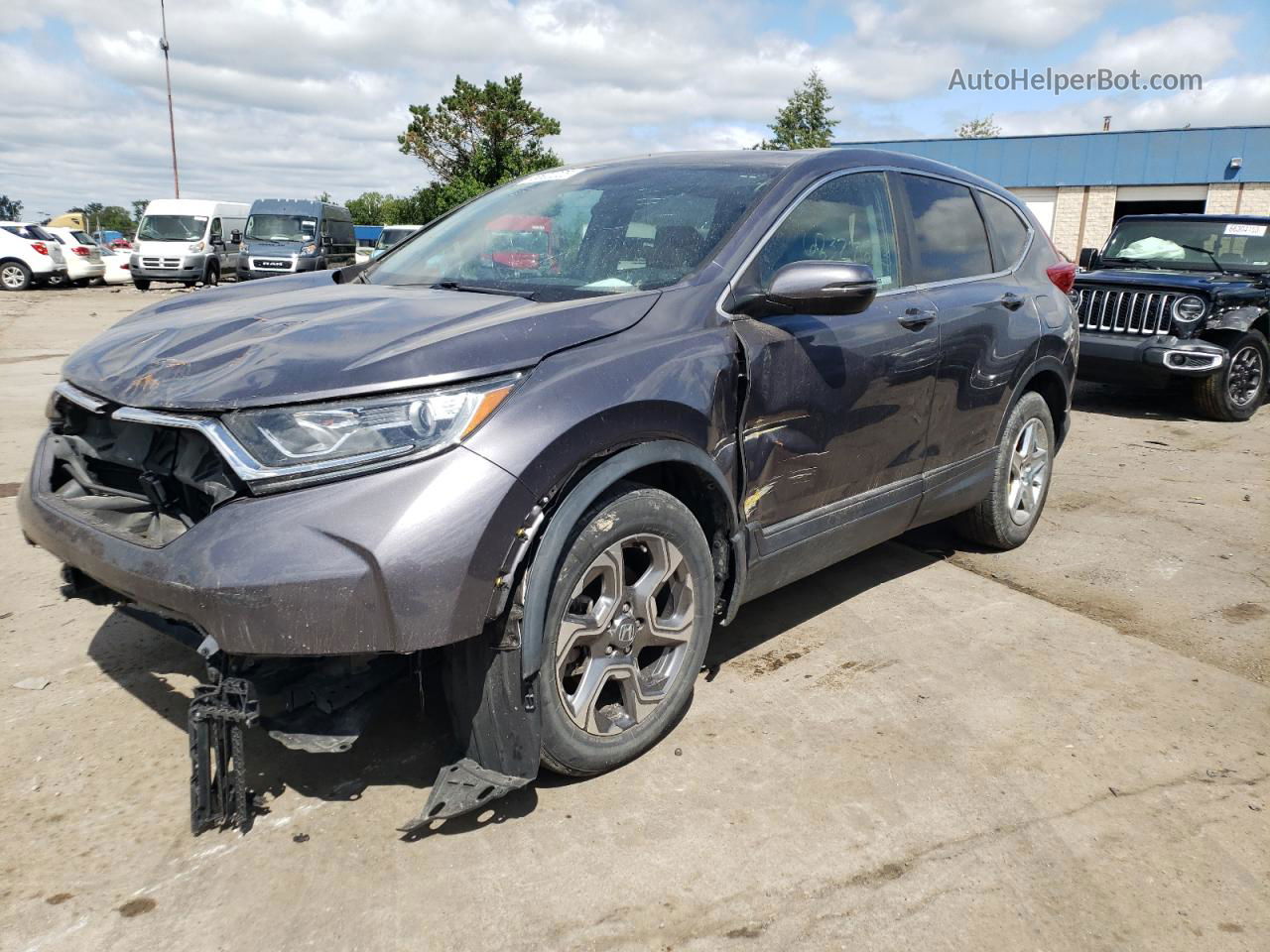 2019 Honda Cr-v Ex Gray vin: 2HKRW2H55KH657951