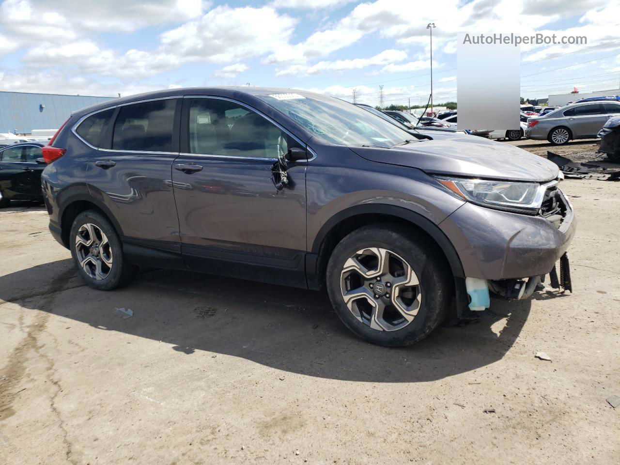 2019 Honda Cr-v Ex Gray vin: 2HKRW2H55KH657951