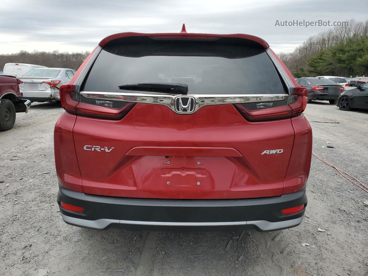 2020 Honda Cr-v Ex Red vin: 2HKRW2H55LH633814