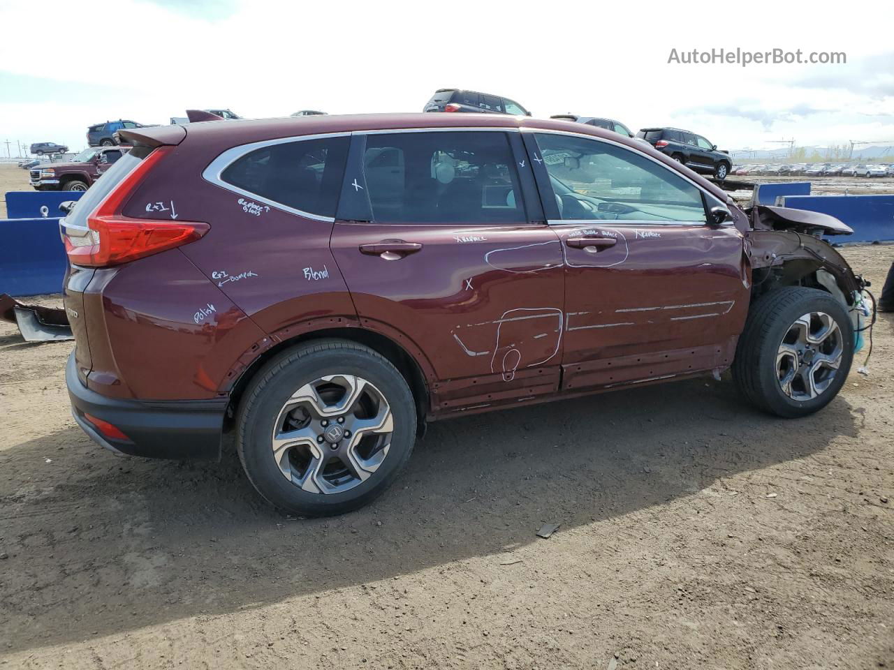 2017 Honda Cr-v Ex Red vin: 2HKRW2H56HH647101