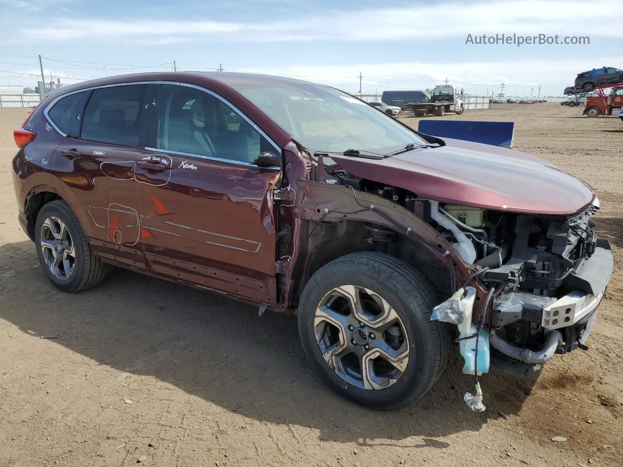 2017 Honda Cr-v Ex Red vin: 2HKRW2H56HH647101