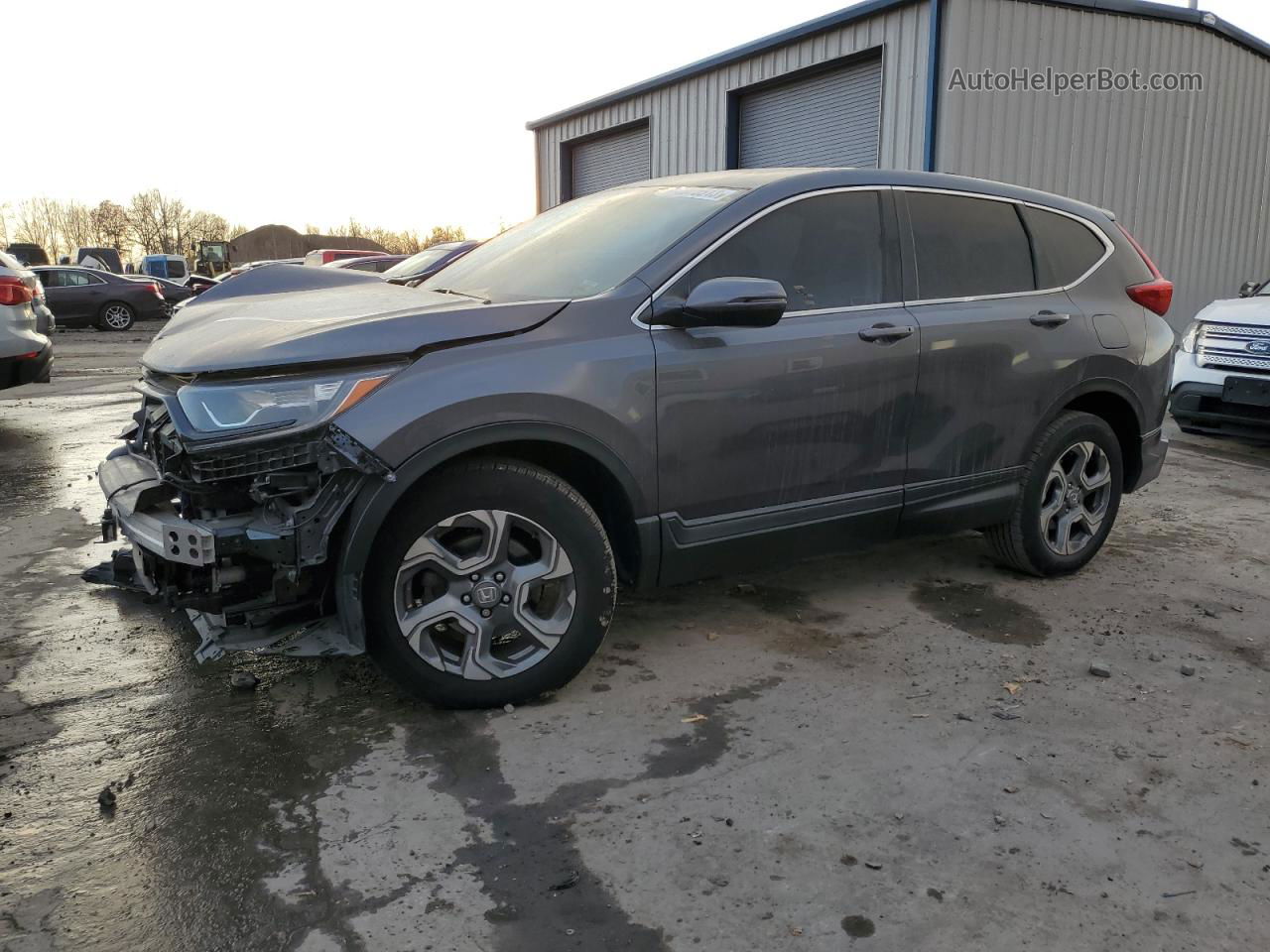 2018 Honda Cr-v Ex Gray vin: 2HKRW2H56JH613018