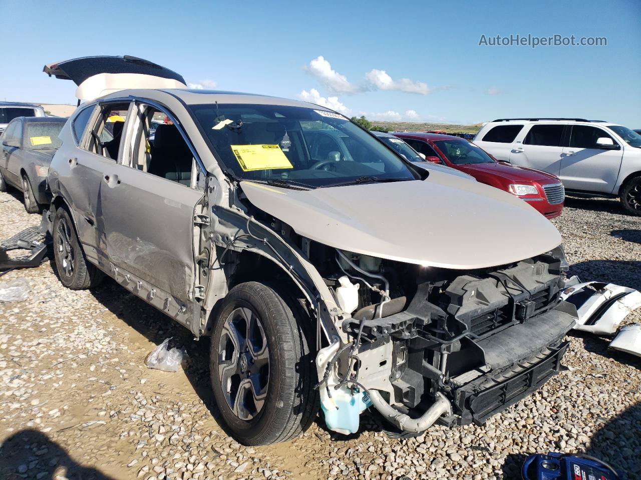 2018 Honda Cr-v Ex Beige vin: 2HKRW2H56JH683246