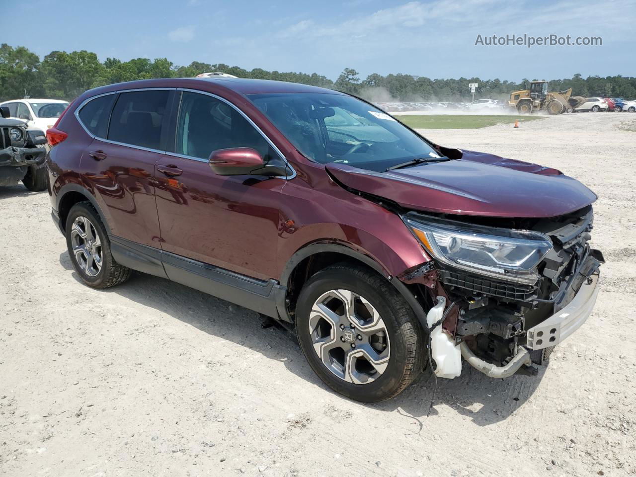 2019 Honda Cr-v Ex Burgundy vin: 2HKRW2H56KH612730