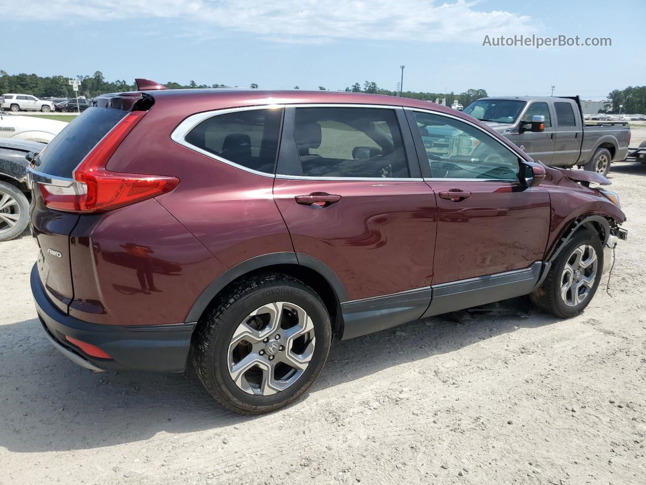 2019 Honda Cr-v Ex Burgundy vin: 2HKRW2H56KH612730