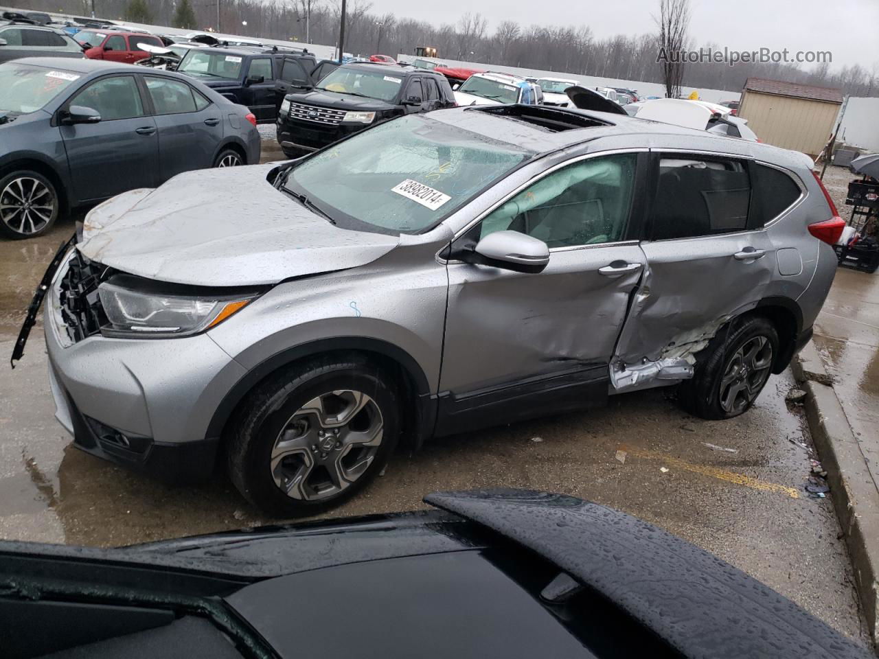 2019 Honda Cr-v Ex Silver vin: 2HKRW2H56KH645047