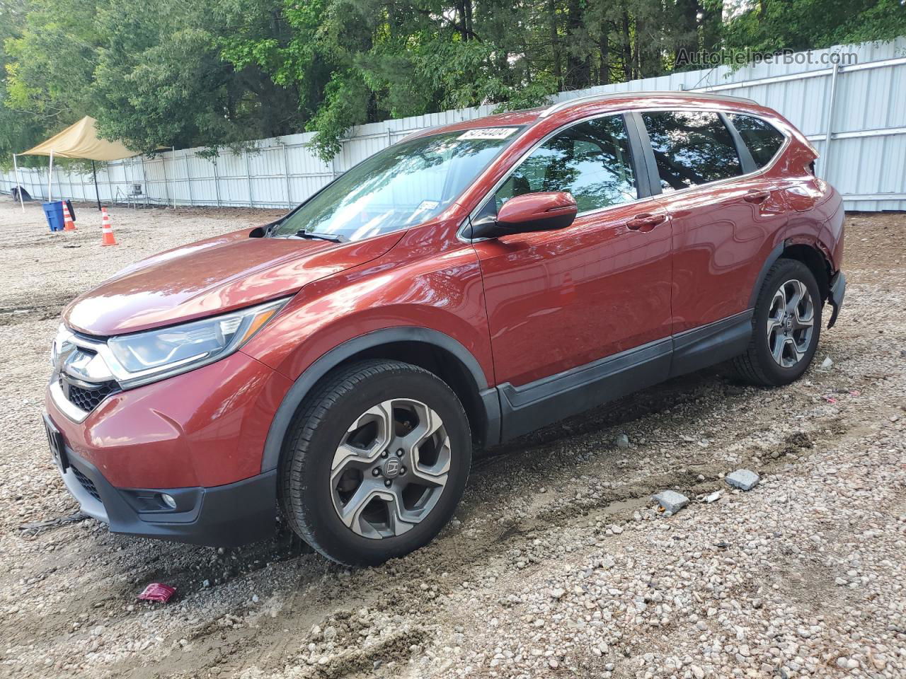 2018 Honda Cr-v Ex Бордовый vin: 2HKRW2H57JH609916