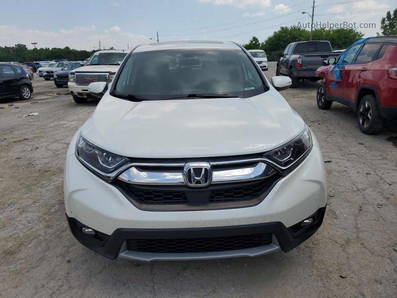 2018 Honda Cr-v Ex White vin: 2HKRW2H57JH624903