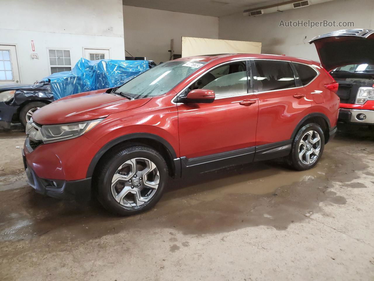 2018 Honda Cr-v Ex Burgundy vin: 2HKRW2H57JH636341