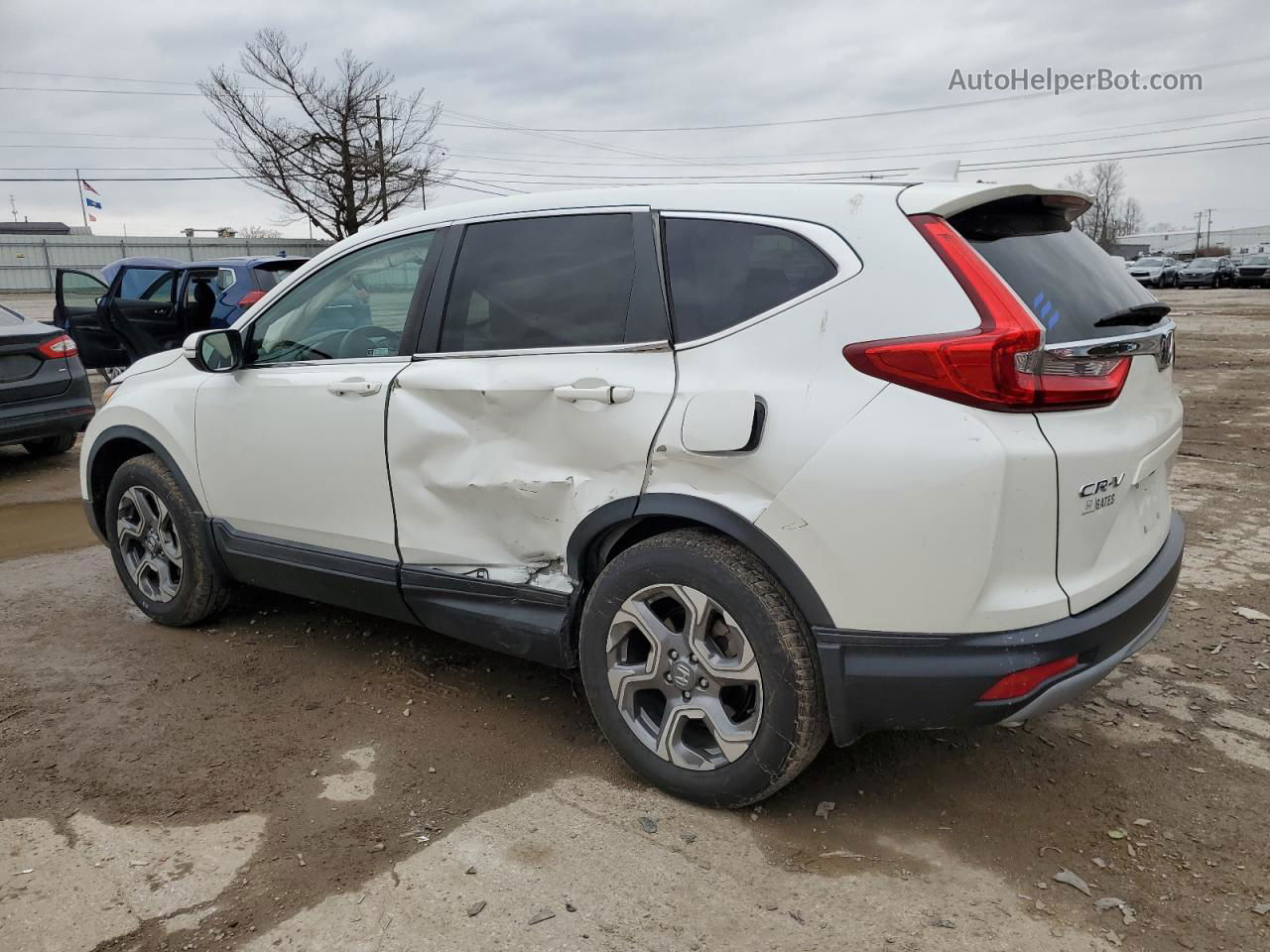 2018 Honda Cr-v Ex White vin: 2HKRW2H57JH670179