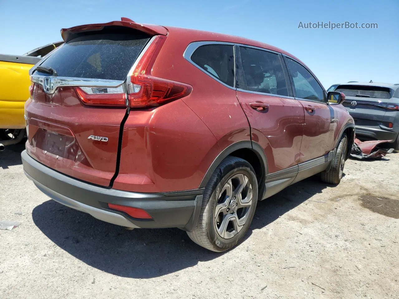 2018 Honda Cr-v Ex Red vin: 2HKRW2H57JH673079