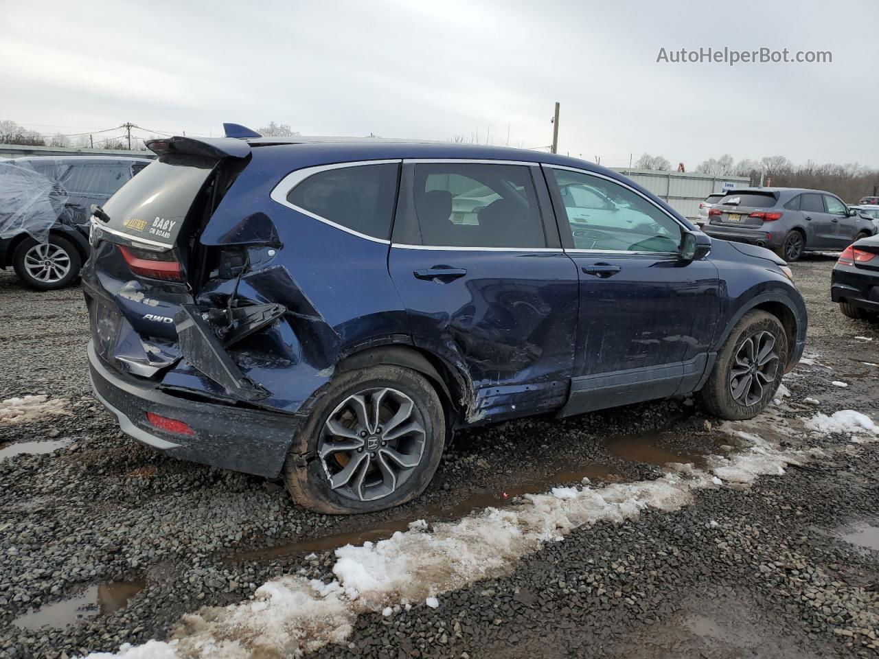 2020 Honda Cr-v Ex Blue vin: 2HKRW2H57LH609577