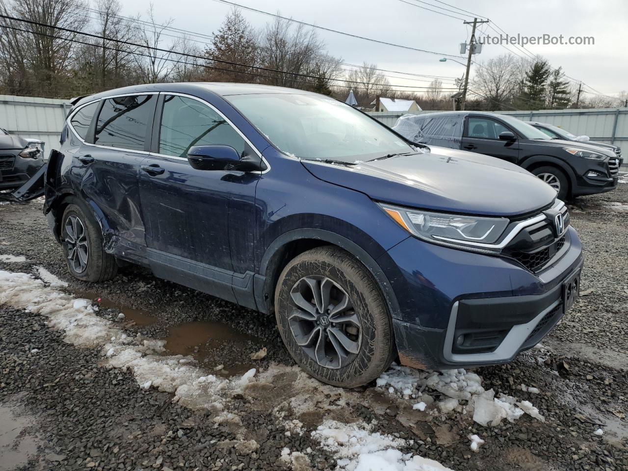 2020 Honda Cr-v Ex Blue vin: 2HKRW2H57LH609577