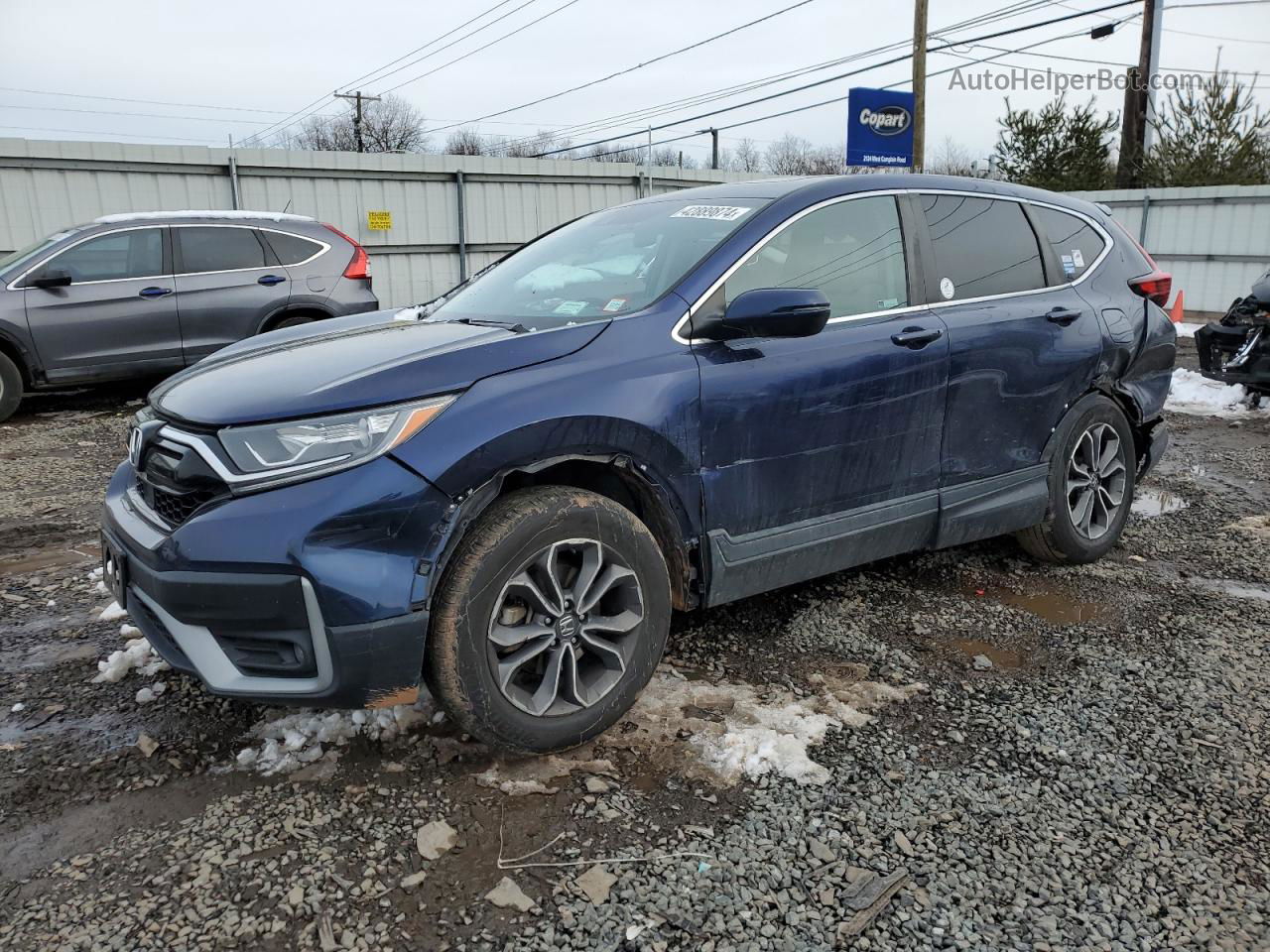 2020 Honda Cr-v Ex Blue vin: 2HKRW2H57LH609577