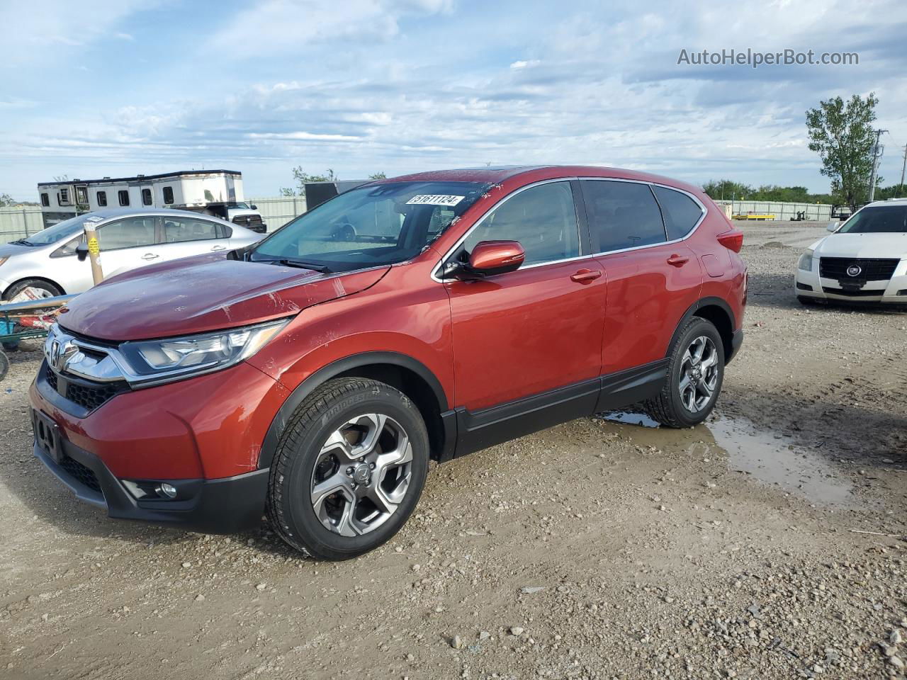 2018 Honda Cr-v Ex Red vin: 2HKRW2H58JH621704