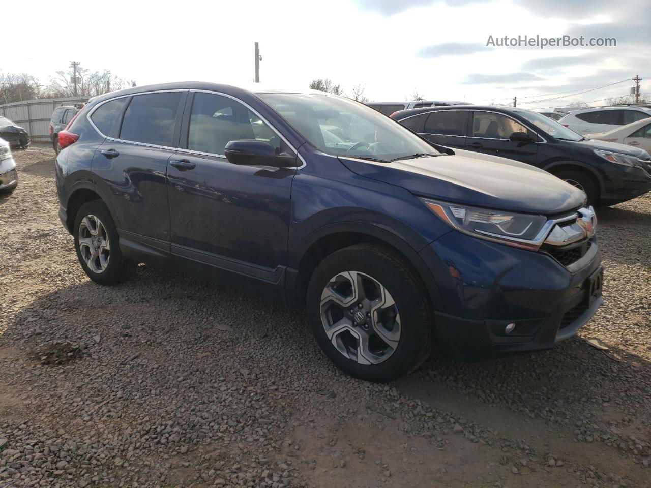 2018 Honda Cr-v Ex Blue vin: 2HKRW2H58JH627695