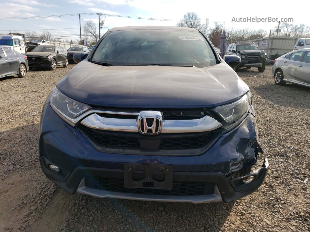 2018 Honda Cr-v Ex Blue vin: 2HKRW2H58JH627695