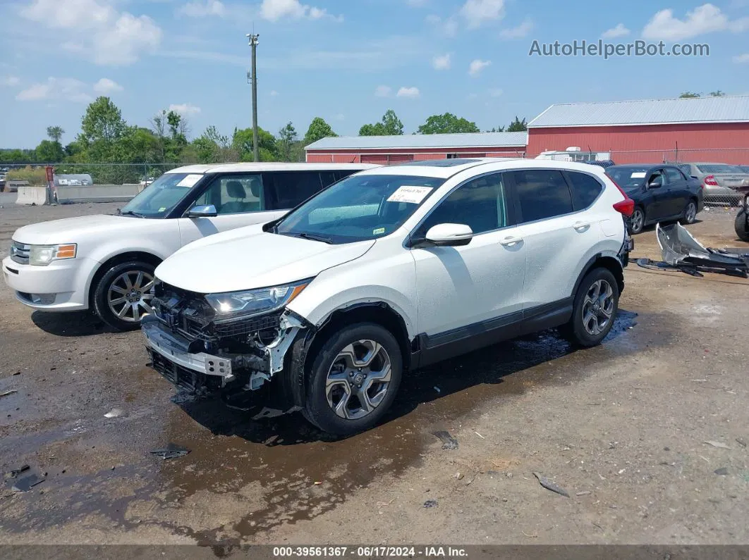 2018 Honda Cr-v Ex White vin: 2HKRW2H58JH650006