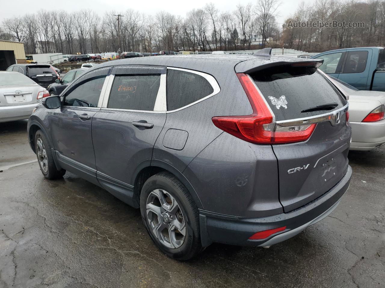 2019 Honda Cr-v Ex Gray vin: 2HKRW2H58KH674257