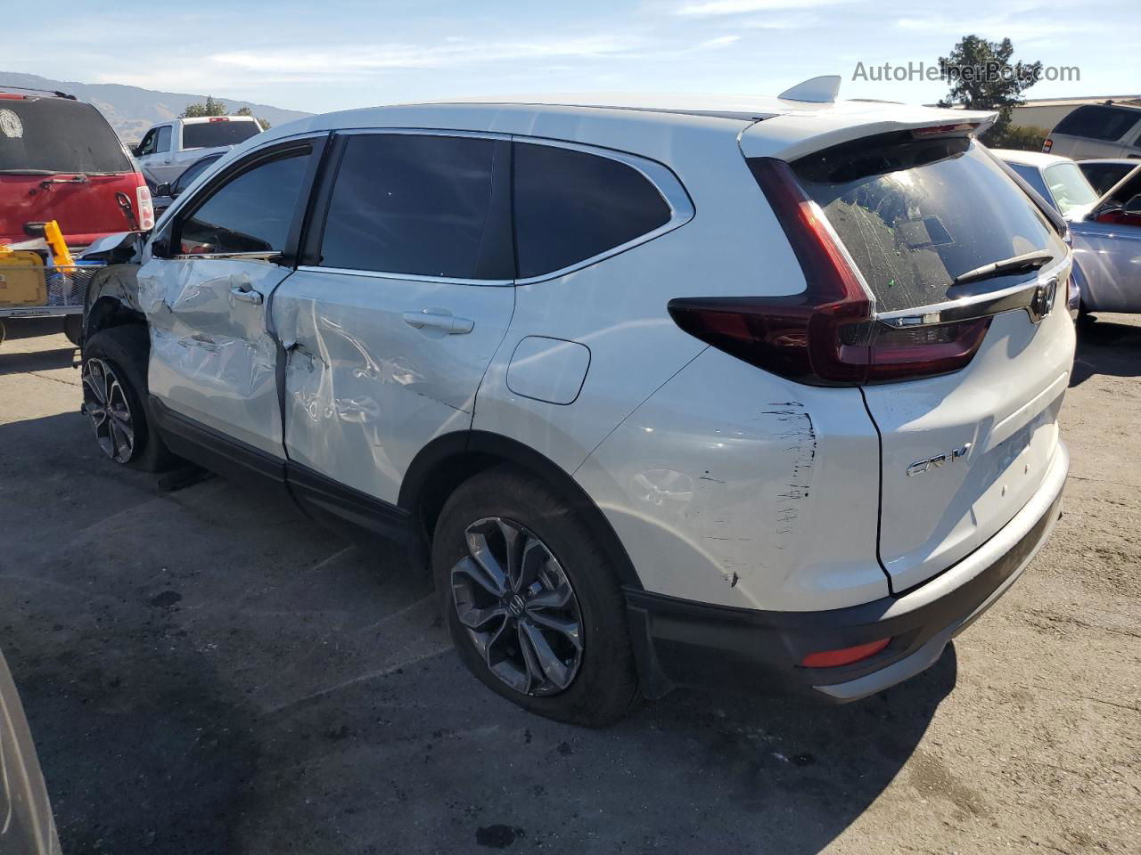 2020 Honda Cr-v Ex White vin: 2HKRW2H58LH688354