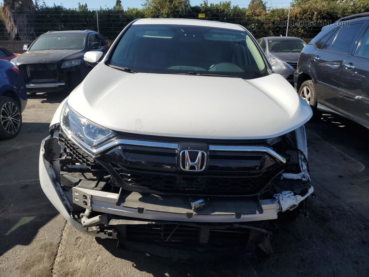 2020 Honda Cr-v Ex White vin: 2HKRW2H58LH688354