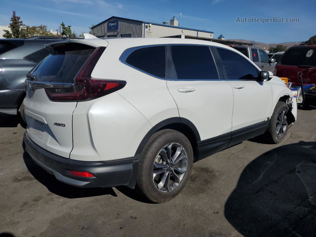 2020 Honda Cr-v Ex White vin: 2HKRW2H58LH688354