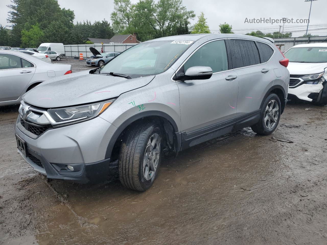 2017 Honda Cr-v Ex Silver vin: 2HKRW2H59HH631605