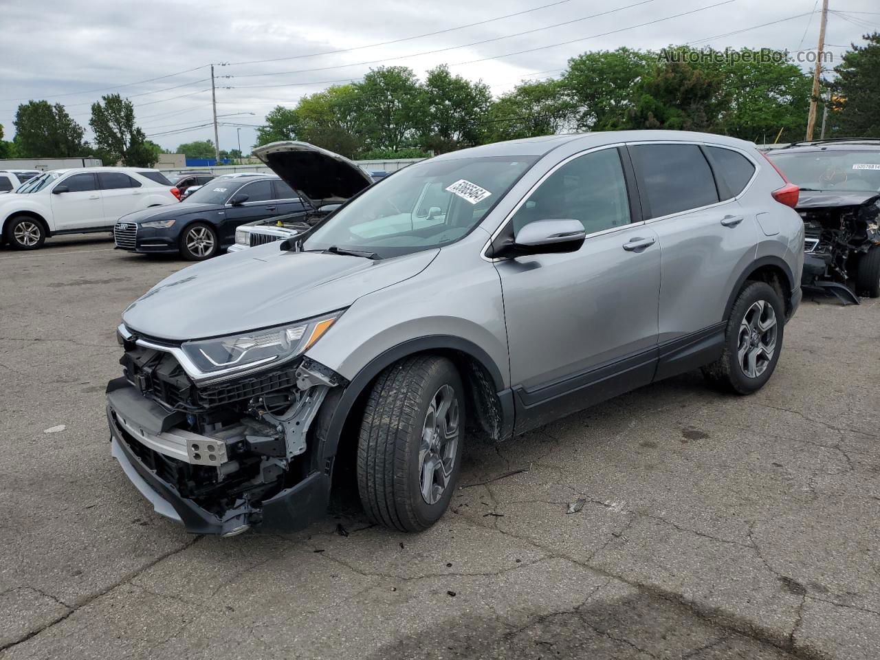 2017 Honda Cr-v Ex Gray vin: 2HKRW2H59HH665981