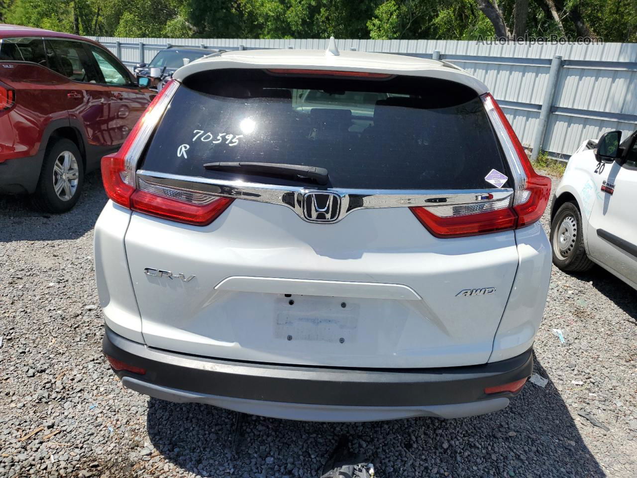 2018 Honda Cr-v Ex White vin: 2HKRW2H59JH656235