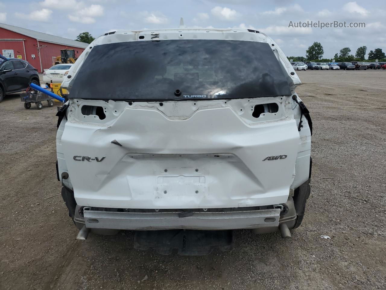 2019 Honda Cr-v Ex White vin: 2HKRW2H59KH143259