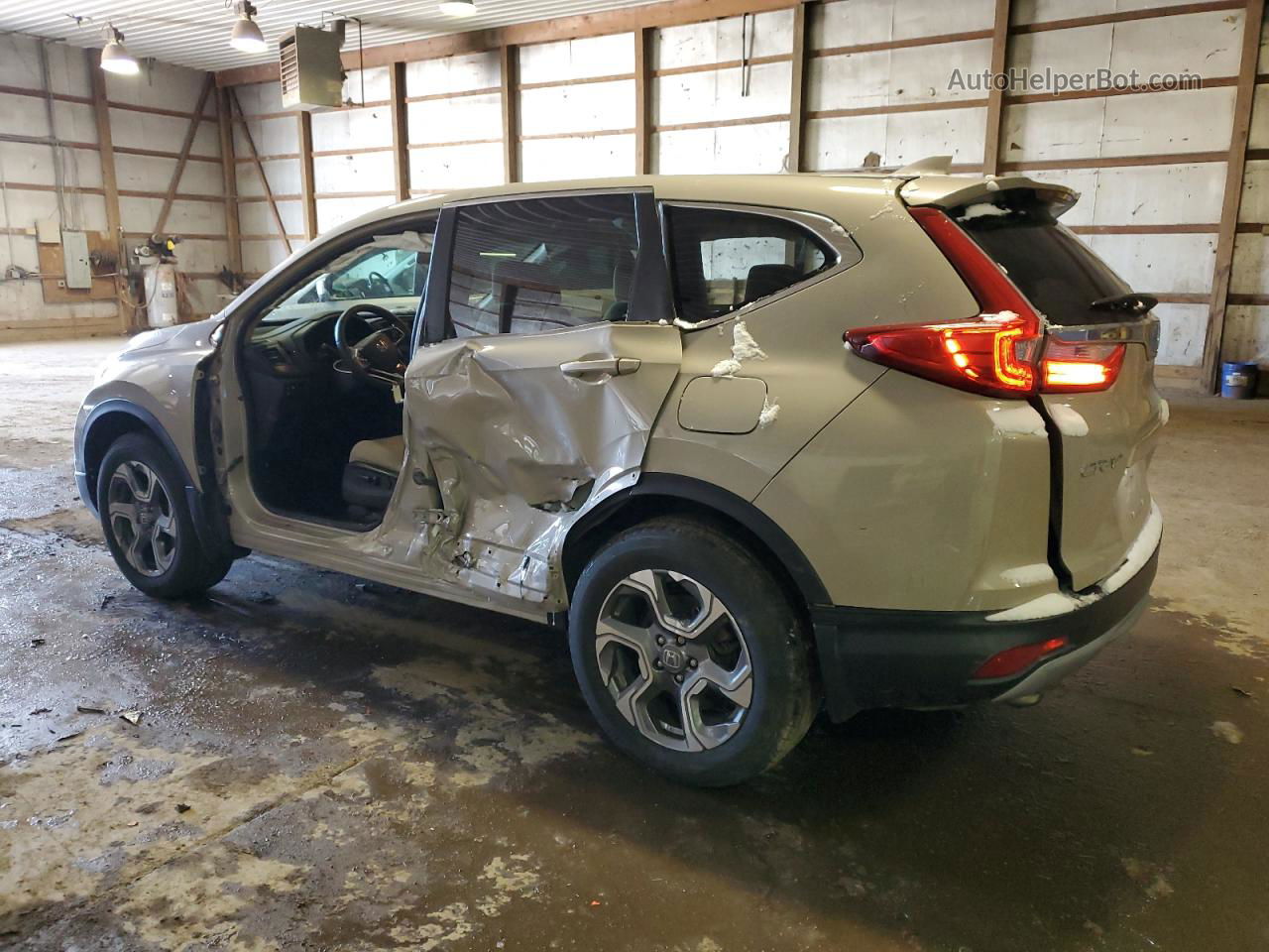 2019 Honda Cr-v Ex Beige vin: 2HKRW2H59KH631059