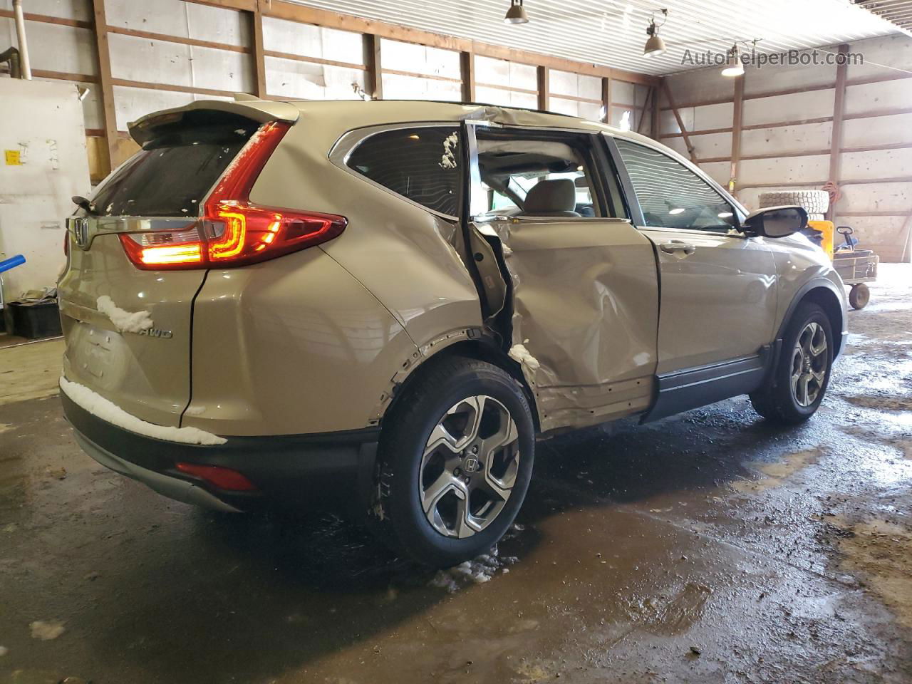 2019 Honda Cr-v Ex Beige vin: 2HKRW2H59KH631059